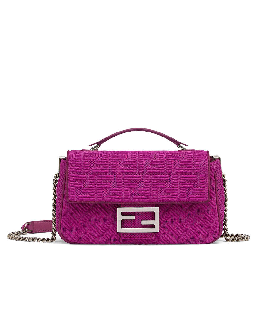 Fendi Midi Baguette Chain Handbag 8BR793 Purple